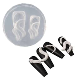 NEW Silicone Nail Art Handcrafts Moulds DIY Nail Tools Dragon/Snake Nail Carving Molds Silicone Material for Nail Decoration