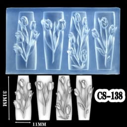 NEW Silicone Nail Art Handcrafts Moulds DIY Nail Tools Dragon/Snake Nail Carving Molds Silicone Material for Nail Decoration