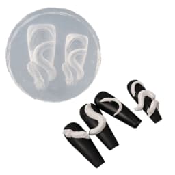NEW Silicone Nail Art Handcrafts Moulds DIY Nail Tools Dragon/Snake Nail Carving Molds Silicone Material for Nail Decoration