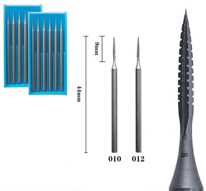 6pcs Steel Grinding Head 2.35mm Shank Milling Cutter Burrs For Wood Bone Olive Nuclear Carving Tools MODEL194