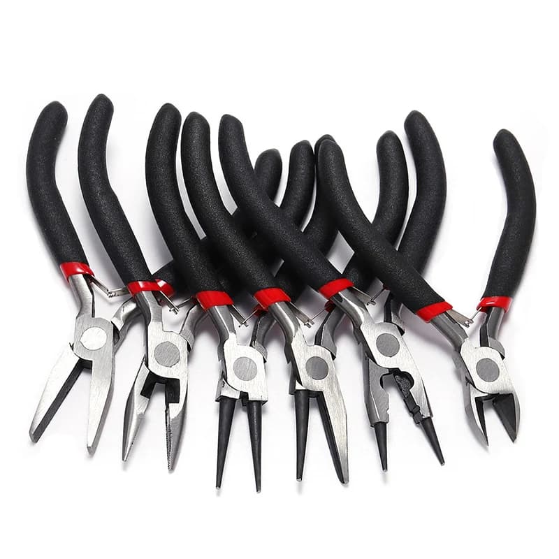 12 Kinds Jewelry Pliers Tools & Equipment Kit Long Needle Round Nose Cutting Wire Pliers For Jewelry Making Handmade Accessories