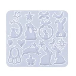 Animal Series Silicone Mold DIY Crystal Earring Pendant Mould Rabbit Keychain Molds Epoxy Resin Jewelry Making Mould