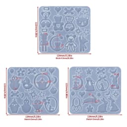Animal Series Silicone Mold DIY Crystal Earring Pendant Mould Rabbit Keychain Molds Epoxy Resin Jewelry Making Mould