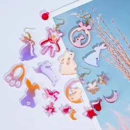 Animal Series Silicone Mold DIY Crystal Earring Pendant Mould Rabbit Keychain Molds Epoxy Resin Jewelry Making Mould