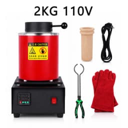PHYHOO Electric Melting Furnace Digital Control Kiln For Casting Gold Silver Copper Scrap Smelting Jewelry Refining Purify Tool