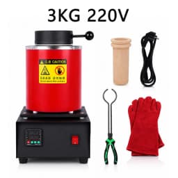 PHYHOO Electric Melting Furnace Digital Control Kiln For Casting Gold Silver Copper Scrap Smelting Jewelry Refining Purify Tool