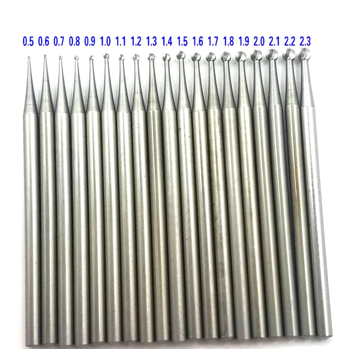 0.3-5.0mm Jewelry Gems Setting Bur Round Cutting Burs Jewellery Tools graving jewelry burrs 6 pieces/box