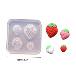 3D Blueberry Cherry Strawberry Fondant Molds Berry Series Chocolate Silicone Mold Candy Cupcake Topper Cake Decorating Tools
