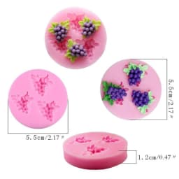 3D Blueberry Cherry Strawberry Fondant Molds Berry Series Chocolate Silicone Mold Candy Cupcake Topper Cake Decorating Tools