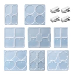 Hair Clip Silicone Resin Molds Resin Keychain Mold Fridge Magnet Clips Epoxy Casting Mold for DIY Crafts Jewelry Making