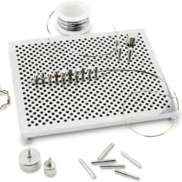 JU64 Aluminum Wire Jig Complete Jewelry Making Tool Set Practical Wire Looping Wire Bending Board for DIY Jewelry