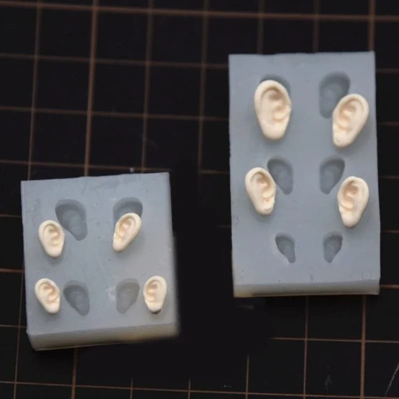 Universal Use Ear Silicone Mould Pottery Clay Ear DIY Light Clay Molds