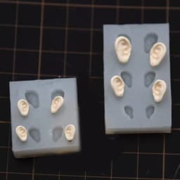 Universal Use Ear Silicone Mould Pottery Clay Ear DIY Light Clay Molds