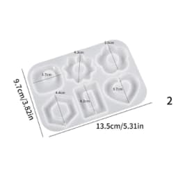 Resin Earrings Mold Geometric Flower Heart Irregular Mould Unique Earring Silicone Molds for Epoxy Resin Crafts Christmas Molds