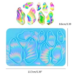 Resin Earrings Mold Geometric Flower Heart Irregular Mould Unique Earring Silicone Molds for Epoxy Resin Crafts Christmas Molds