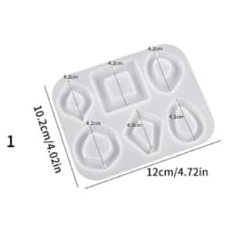 Resin Earrings Mold Geometric Flower Heart Irregular Mould Unique Earring Silicone Molds for Epoxy Resin Crafts Christmas Molds
