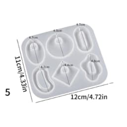 Resin Earrings Mold Geometric Flower Heart Irregular Mould Unique Earring Silicone Molds for Epoxy Resin Crafts Christmas Molds