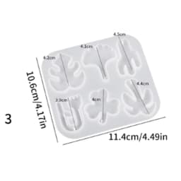 Resin Earrings Mold Geometric Flower Heart Irregular Mould Unique Earring Silicone Molds for Epoxy Resin Crafts Christmas Molds