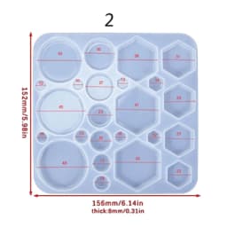 Resin Earrings Mold Geometric Flower Heart Irregular Mould Unique Earring Silicone Molds for Epoxy Resin Crafts Christmas Molds