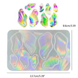 Resin Earrings Mold Geometric Flower Heart Irregular Mould Unique Earring Silicone Molds for Epoxy Resin Crafts Christmas Molds