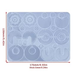 Resin Earrings Mold Geometric Flower Heart Irregular Mould Unique Earring Silicone Molds for Epoxy Resin Crafts Christmas Molds