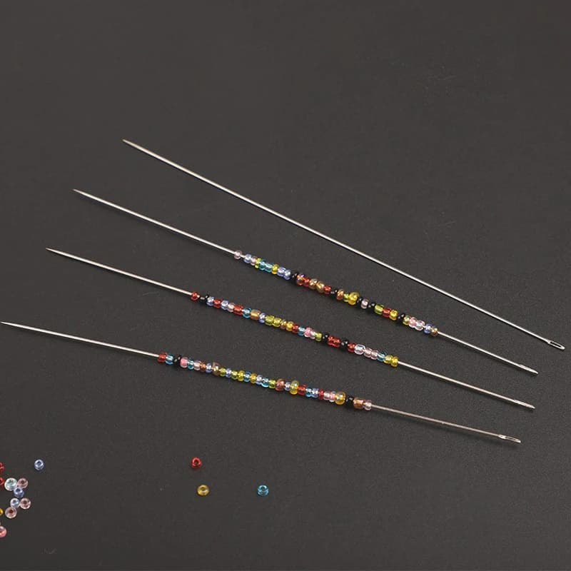 30pcs Metal Beading Needles For Beads Threading String Tambour/Jewelry Bracelet Necklace Making Pins Cord Tools Pins DIY