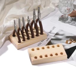 1pcs Hardwood with 6/812 Holes Plier Organizer Rack Woode Stand Plier Storage Plate for Pliers Storage and Management