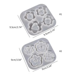 3D Marine Animals Flower Quicksand Silicone Mold Resin Shaker Charm Mould Keychain Pendant Jewelry Making Tools DIY Craft Supply