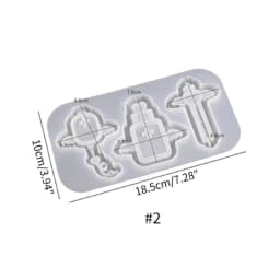 3D Marine Animals Flower Quicksand Silicone Mold Resin Shaker Charm Mould Keychain Pendant Jewelry Making Tools DIY Craft Supply