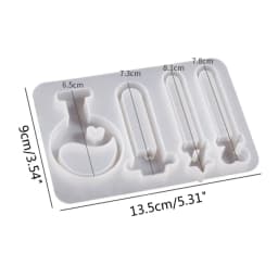3D Marine Animals Flower Quicksand Silicone Mold Resin Shaker Charm Mould Keychain Pendant Jewelry Making Tools DIY Craft Supply