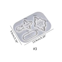 3D Marine Animals Flower Quicksand Silicone Mold Resin Shaker Charm Mould Keychain Pendant Jewelry Making Tools DIY Craft Supply