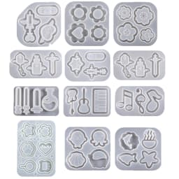 3D Marine Animals Flower Quicksand Silicone Mold Resin Shaker Charm Mould Keychain Pendant Jewelry Making Tools DIY Craft Supply