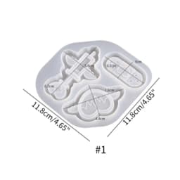 3D Marine Animals Flower Quicksand Silicone Mold Resin Shaker Charm Mould Keychain Pendant Jewelry Making Tools DIY Craft Supply