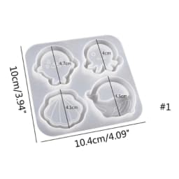 3D Marine Animals Flower Quicksand Silicone Mold Resin Shaker Charm Mould Keychain Pendant Jewelry Making Tools DIY Craft Supply