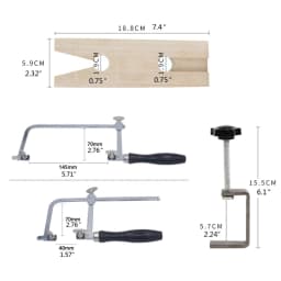 1 Set 3-in-1 Professional Jeweler's Saw Set Jewelry Tools Saw Frame 144 Blades Wooden Pin Clamp Wood Metal Jewelry Toos