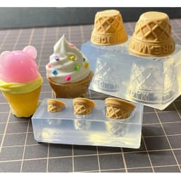 DIY 3D Ice Cream Cone Resin Mold Simulated Food Mini Cake Cup Silicone Mold DIY Craft Hand-Making Accessories