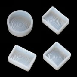 4 Pcs/Set DIY Water Ripple Clear Silicone Molds Epoxy Resin Sea Wave Necklace Pendant Casting Molds Kit Jewelry Making Tools