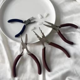 1PC Coffee Carbon Steel Jewelry Pliers DIY Beading Wire Wrapping Tools Nylon Jaw Round Flat Nose Pliers Hand Tools Accessories