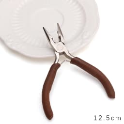 1PC Coffee Carbon Steel Jewelry Pliers DIY Beading Wire Wrapping Tools Nylon Jaw Round Flat Nose Pliers Hand Tools Accessories