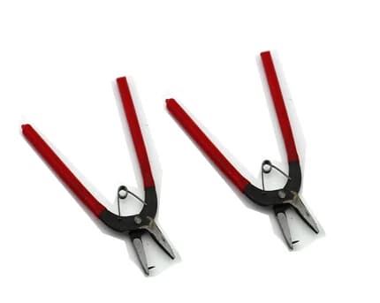 Stainless Steel Hole Punch Pliers Hand Tools Red 16cm(6 2/8"),1 Piece ) *tweezers vise glue gun pliers ring jewelry tools