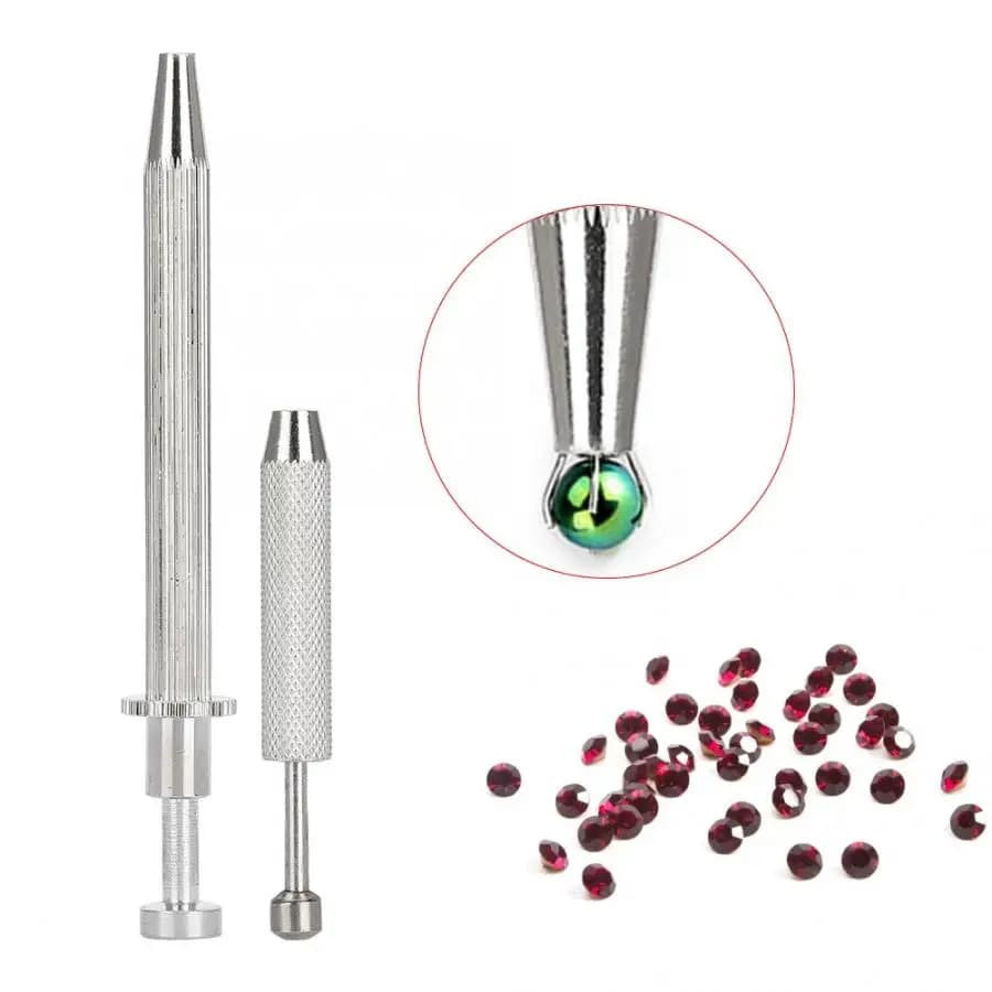 4 Prong Stainless Steel Jewelry Holder Pick-up Tool Diamond Gems Holder Tweezer Catcher Grabber with 4 Claws Jewelry Making Tool