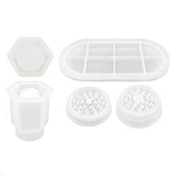 Resin Mold DIY Herb-medicine Grinder Spice Crusher Silicone Mold A Set of Epoxy