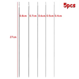 SMI Stainless Steel Beading Needles 4 Styles Jewelry Making Needle Threaders Set Long Straight Big Eye Beading Tools for Jewelry