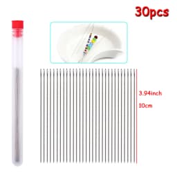 SMI Stainless Steel Beading Needles 4 Styles Jewelry Making Needle Threaders Set Long Straight Big Eye Beading Tools for Jewelry