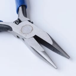 PandaHall Blue Steel Chain Nose Pliers Jewelry Making Equipment DIY Beading Hand Tools 12x65x10mm