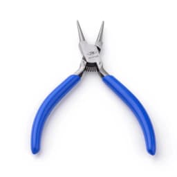 PandaHall Blue Steel Chain Nose Pliers Jewelry Making Equipment DIY Beading Hand Tools 12x65x10mm