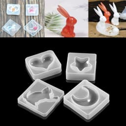 1pcs Cat Key chain Silicone Molds Epoxy Resin Craft Jewelry Making Mini Heart Moon Star Mold Resin DIY Charms Keychain Tools