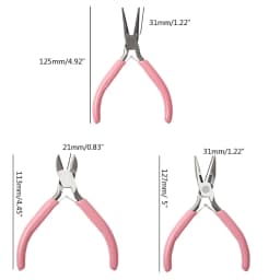 Mini Jewellery Pliers Set, 3 Pieces Jewellery Pliers Jewelry Hand Tool for DIY Beading Crafts Necklace Bracelets Making