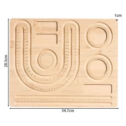 1pcs Wood Bead Board Bracelet Beading Organizer Beading Tray Plate for Jewelry Making DIY Necklace Measuring Tool Accessory