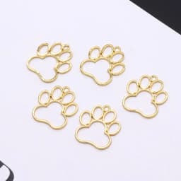 R2LE 5Pcs Pet Dog Footprint Blank Frame Pendant Open Bezel Setting UV Resin Jewelry